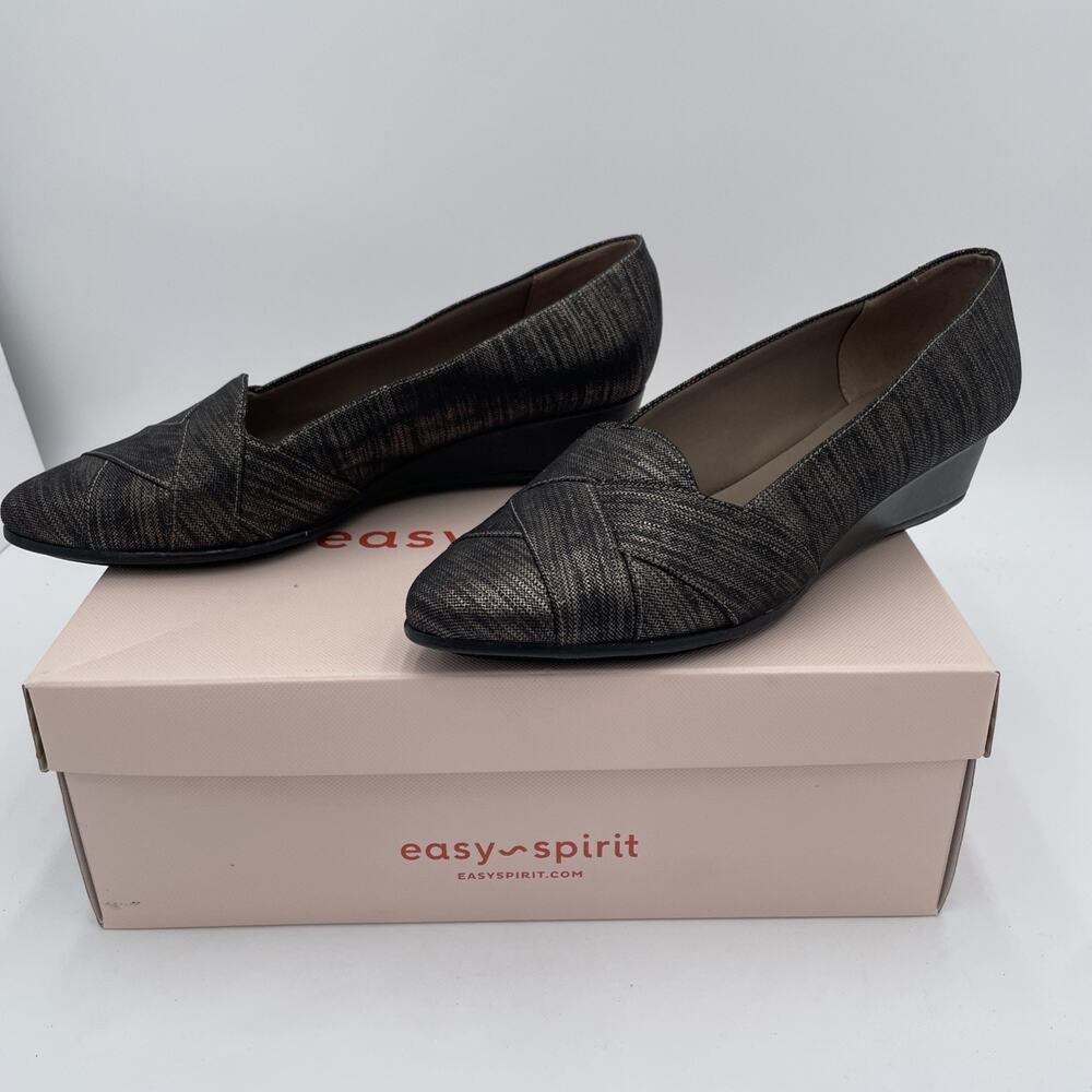 Easy Spirit E360 Women’s 8.5 Loafer Slip-on Shoes Brown Metallic & Black Classic - Picture 4 of 6